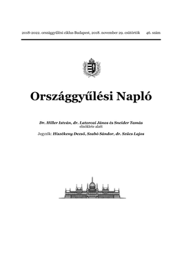 Országgyűlési Napló