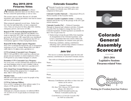 Colorado General Assembly Scorecard