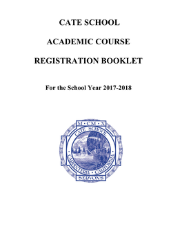 Cate School Academic Course Registration Booklet