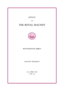 The Royal Maundy