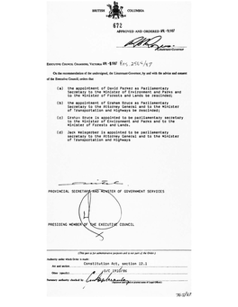 Order in Council 672/1987