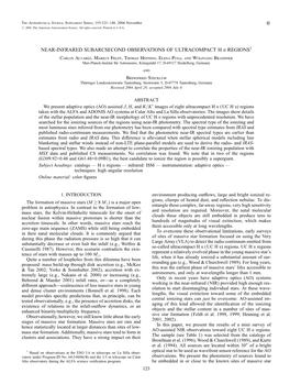 NEAR-INFRARED SUBARCSECOND OBSERVATIONS of ULTRACOMPACT H Ii REGIONS