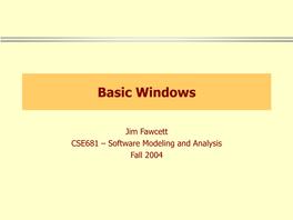 Basic Windows