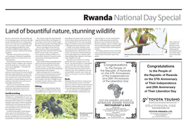 Rwanda National Day Special Land of Bountiful Nature, Stunning Wildlife