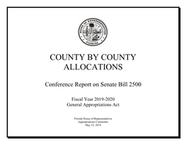 County by County Allocations