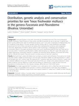 Distribution, Genetic Analysis and Conservation Priorities for Rare