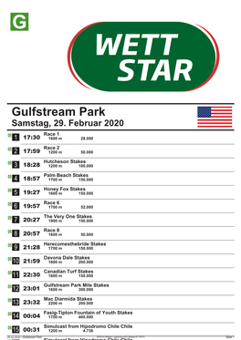 Gulfstream Park Samstag, 29