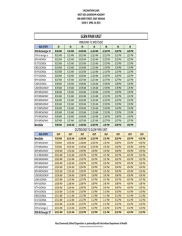 Saturday Bus Schedule