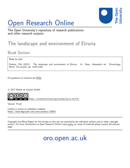 69 the Landscape and Environment of Etruria