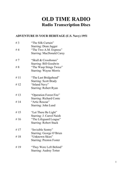 16 Inch Transcription Discs