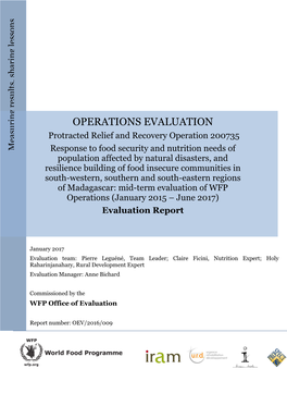 OPERATIONS EVALUATION Protracted Relief and Recovery Operation 200735