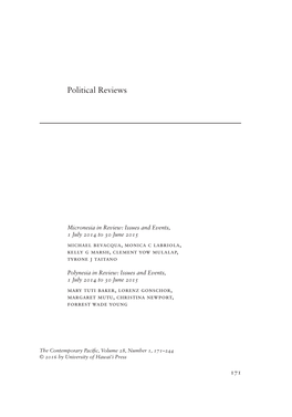 Political Reviews