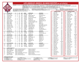 05-29-2021 Angels Roster