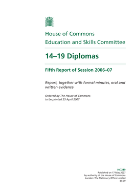 14–19 Diplomas