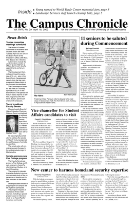 Campus Chronicle, April 18, 2001