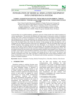 Integration of Medical Simulation Equipment Into Unified Data System