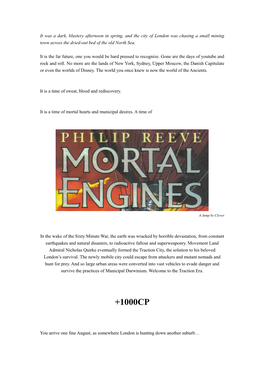 Mortal Engines Jumpchain