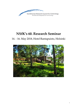 Nsfk's 60. Research Seminar