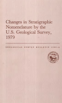 Changes in Stratigraphic Nomenclature by the U.S. Geological Survey, 1979