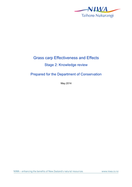 Grass Carp Effectiveness and Effects Stage 2: Knowledge Review