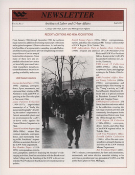 1991 Newsletter