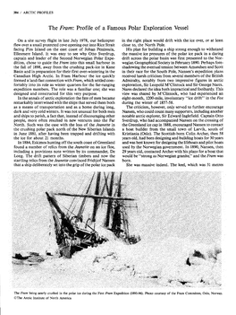 The Fram: Profile of a Famous Polar Exploration Vessel