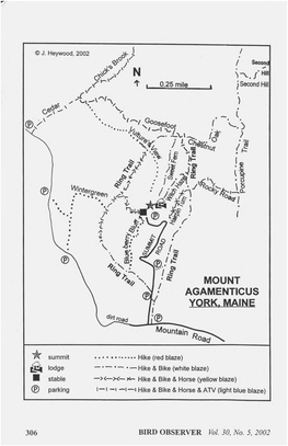 306 BIRD OBSERVER Vol. 30, No. 5, 2002 Birding Mount Agamenticus