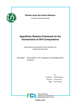 Algorithmic Skeleton Framework for the Orchestration of GPU Computations