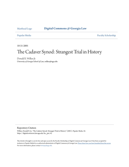 The Cadaver Synod: Strangest Trial in History