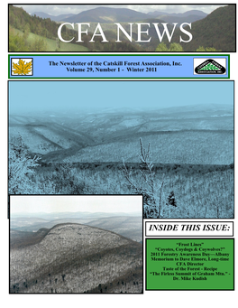 Winter 2011 Newsletter