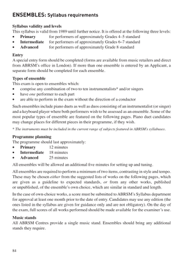 ABRSM Syllabus for Ensembles 2011–2014