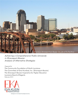 Achieving a Comprehensive Public University in Shreveport-Bossier: Analysis of Alternative Strategies