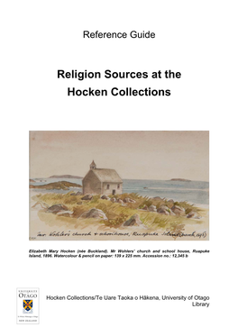 Religion Sources at the Hocken Collections