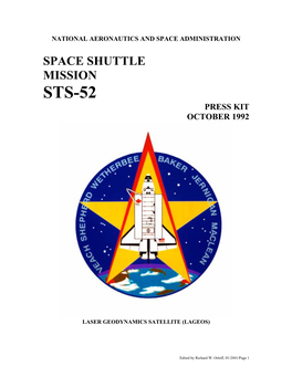 Sts-52 Press Kit October 1992