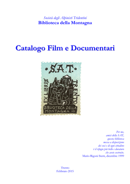 Catalogo Film E Documentari