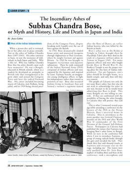 Subhas Chandra Bose, Or Myth and History, Life and Death in Japan and India