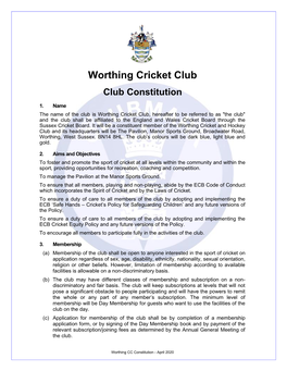 Club Constitution