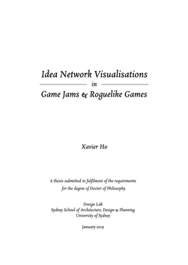 Idea Network Visualisations in Game Jams & Roguelike Games