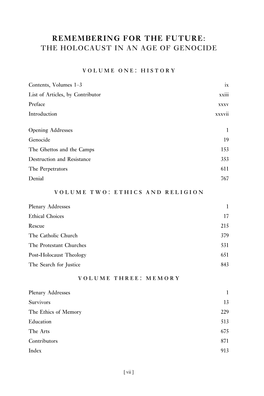Ethics and Religion Volume Three: Memory