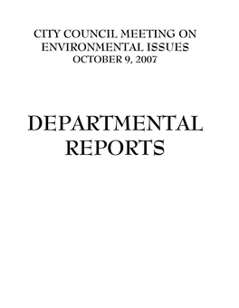 Departmental Reports