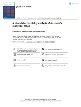 A Bimodal Accessibility Analysis of Australia's Statistical Areas