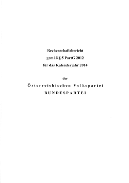 Rechenschaftsbericht Nach §5 Partg 2014