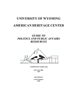 Guide to Politics and Public Affairs Collections