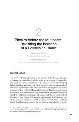 2. PITCAIRN BEFORE the MUTINEERS Discussed from a Long-Term Historical Perspective