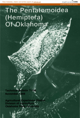 The Pentatomoidea (Hemiptera) of Oklahoma