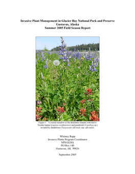 Invasive Plant Surveys of Sitka National Historical Park