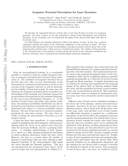 Lyapunov Potential Description for Laser Dynamics