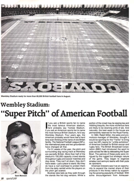 Wembley Stadium: the "Super Pitch" of American Football