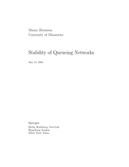 Stability of Queueing Networks