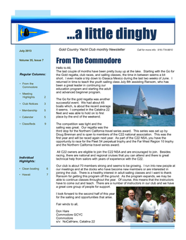 …A Little Dinghy